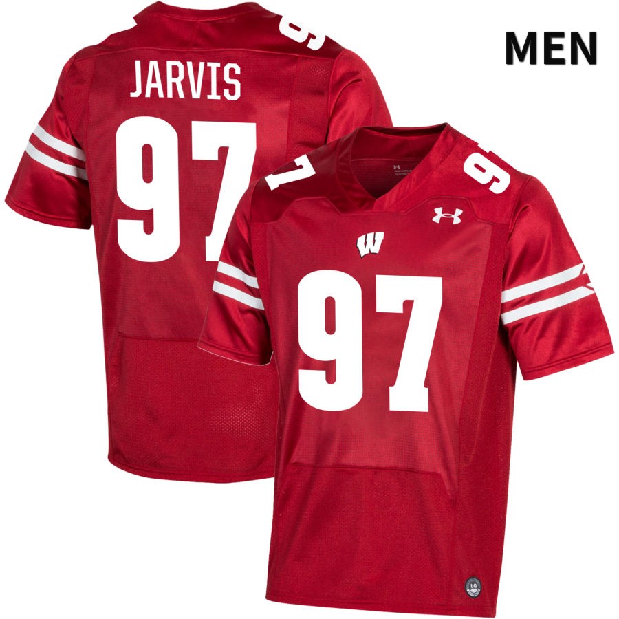 Wisconsin Badgers Men's #97 Mike Jarvis NCAA Under Armour Authentic Red NIL 2022 College Stitched Football Jersey WD40T27MY